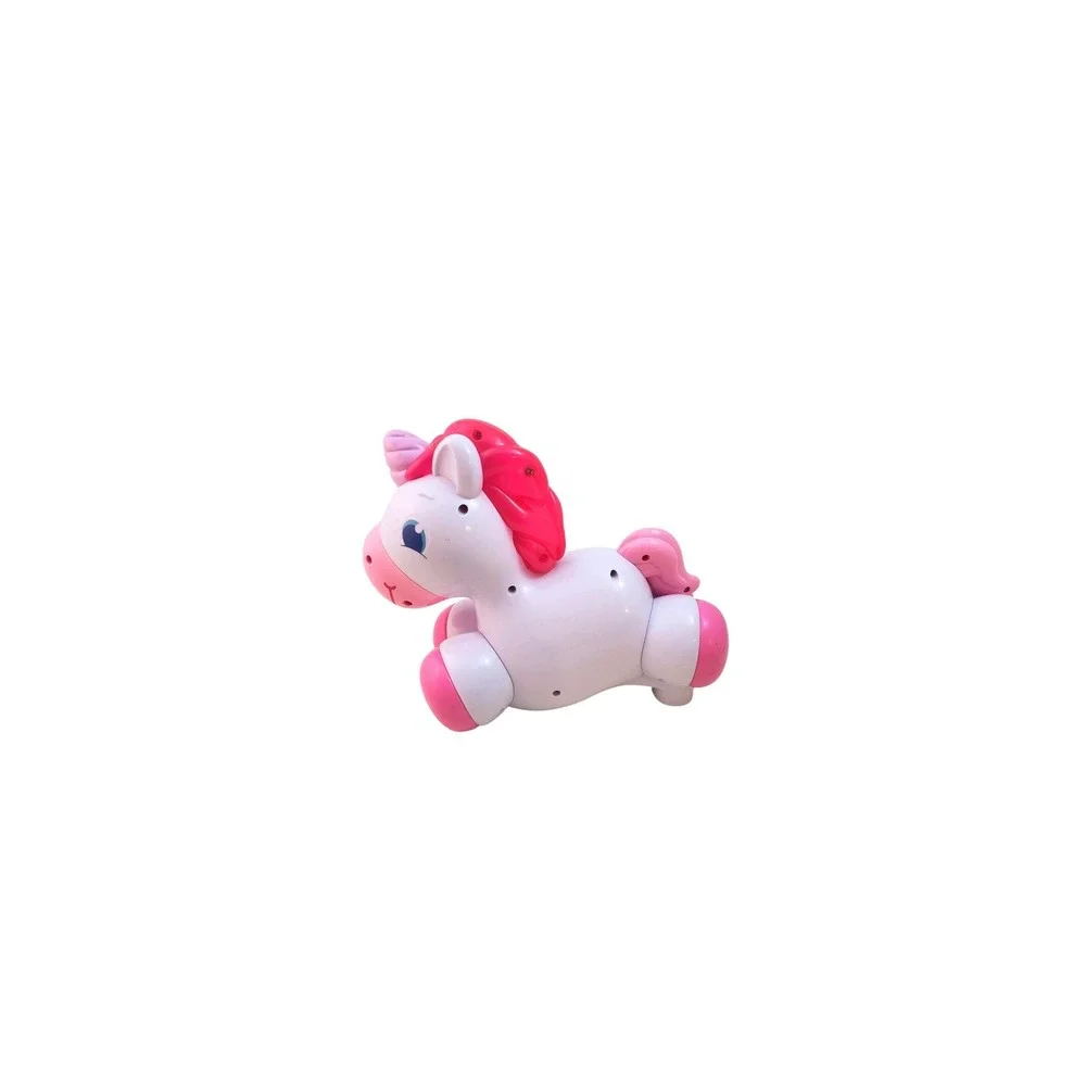 Bright Starts Rock & Glow Unicorn‎ Learning & Crawl Toy Pink White 10307